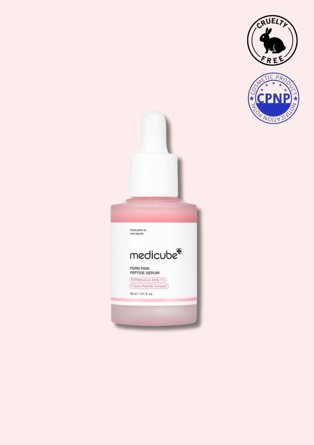 MEDICUBE – Pink Peptide PDRN Serum 30ml - Sérum aux peptides rosés PDRN